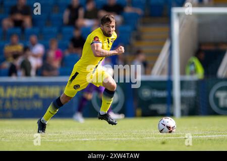 Farnborough, Royaume-Uni. 17 août 2024. Ricky Holmes du Farnborough FC lors du match de Vanarama National League South entre Farnborough et Torquay United au Saunders transport Community Stadium. Crédit : Dave Vokes/Alamy Live News Banque D'Images