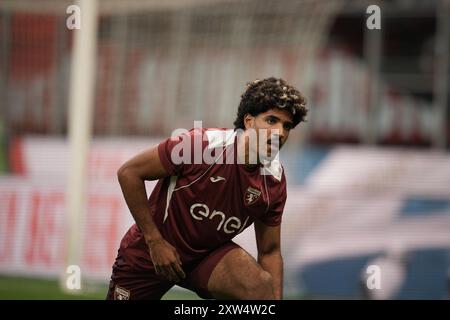 Milan, Italie. 17 août 2024. Pendant le match de football Serie A entre Milan et Turin au stade San Siro de Milan, Italie du Nord - samedi 17 août 2024. Sport - Soccer . (Photo de Marco Alpozzi/Lapresse) crédit : LaPresse/Alamy Live News Banque D'Images