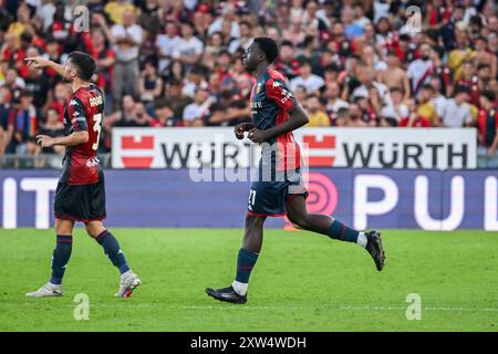 Genova, Italie. 17 août 2024. Jeff Ekhator de Gênes lors du match de football Serie A entre Gênes et Inter au stade Luigi Ferraris de Gênes, Italie - samedi 17 août 2024. Sport - Soccer . (Photo de Tano Pecoraro/Lapresse) crédit : LaPresse/Alamy Live News Banque D'Images