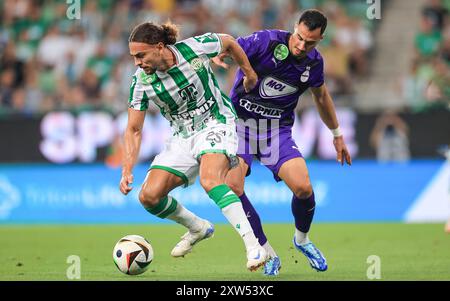 BUDAPEST, HONGRIE - 17 août : OTP BANK LIGA, Ferencvárosi TC - Újpest FC 17.08.2024, OTP Bank Liga, NB I., 4e tour, Budapest, Groupama Arena, MLSZ OTP Bank Liga NB I. crédit : Gabriella Barbara Banque D'Images