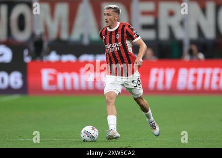 Milan, Italie. 17 août 2024. Alexis Saelemaekers de l'AC Milan lors du match de Serie A à Giuseppe Meazza, Milan. Le crédit photo devrait se lire : Jonathan Moscrop/Sportimage crédit : Sportimage Ltd/Alamy Live News Banque D'Images