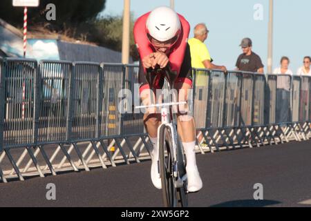 Stefan Kung Suisse Champion de Suisse 4ème du contre-la-montre à la vuelta Banque D'Images