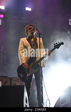 Trentham, Royaume-Uni, 17 août 2024. Manic Street Preachers jouent Trentham Live 2024. Crédit : TeeGeePix/Alamy Live News Banque D'Images