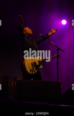 Trentham, Royaume-Uni, 17 août 2024. Manic Street Preachers jouent Trentham Live 2024. Crédit : TeeGeePix/Alamy Live News Banque D'Images