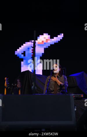 Trentham, Royaume-Uni. 17 août 2024. Public Service Broadcasting Play Trentham Live 2024. Crédit : TeeGeePix/Alamy Live News Banque D'Images