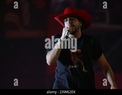 Sao Paulo, Sao Paulo, Brésil. 17 août 2024. SAO PAULO (SP), 17/08/2024- FARRAIAL/SHOW/NATTAN/SP- spectacle du chanteur Nattan, pendant Farraial, l'un des plus grands festivals de musique country au Brésil, qui se tient à Arena Anhembi, dans la ville de Sao Paulo, ce samedi 17 août 2024. (Foto : Leco Viana/Thenews2/Zumapress) (crédit image : © Leco Viana/TheNEWS2 via ZUMA Press Wire) USAGE ÉDITORIAL SEULEMENT! Non destiné à UN USAGE commercial ! Banque D'Images