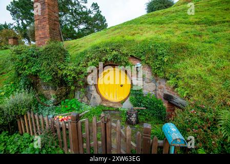 Hobbit Hole à Matamata - Nouvelle-Zélande Banque D'Images
