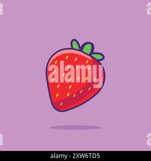 Icône de fraise illustration fruit Object clipart Strawberry dessin animé concept isolé Illustration de Vecteur