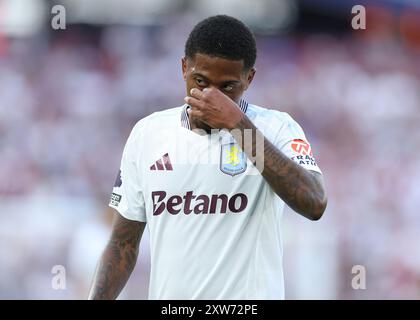 Londres, Royaume-Uni. 17 août 2024. Leon Bailey d'Aston Villa lors du match de premier League au London Stadium. Le crédit photo devrait se lire : Paul Terry/Sportimage crédit : Sportimage Ltd/Alamy Live News Banque D'Images