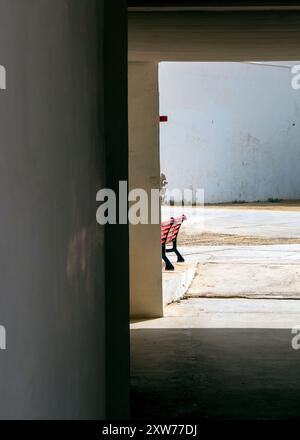 Visite gratuite à l'intérieur des arènes de Melilla, Espagne. La seule arène fonctionnelle de tout le continent africain. Banque D'Images