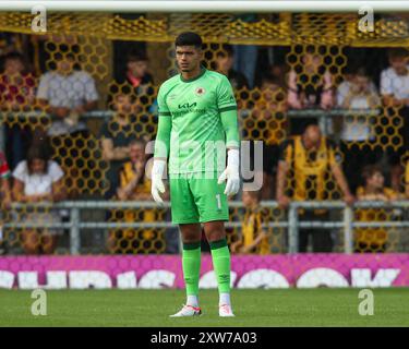 Boston, Royaume-Uni, 17 août 2024. Cameron Gregory de Boston United, lors de Boston United vs Forest Green Rovers Vanarama National League. Banque D'Images