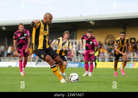 Boston, Royaume-Uni, 17 août 2024. Jacob Hazel de Boston United, lors de Boston United vs Forest Green Rovers Vanarama National League. Banque D'Images