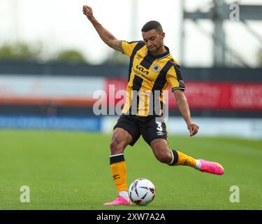 Boston, Royaume-Uni, 17 août 2024. Cameron Green de Boston United, lors de Boston United vs Forest Green Rovers Vanarama National League. Banque D'Images