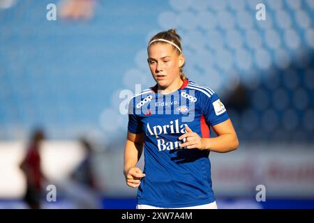 Oslo, Norvège, 17 août 2024 : Saedis Run Heidarsdottir (19 Valerenga) sont vus lors du match de football de la Ligue Toppserien entre Valerenga et Arna Bjornar à Intility Arena à Oslo, Norvège (Ane Frosaker / SPP) Banque D'Images