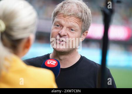 Silkeborg, Danemark. 18 août 2024. Jens Foensskov Olsen (entraîneur de la FCN) avant le match de Superliga entre Silkeborg IF et FC Nordsjaelland au JYSK Park à Silkeborg le dimanche 18 août 2024. (Photo : Claus Fisker/Ritzau Scanpix) crédit : Ritzau/Alamy Live News Banque D'Images