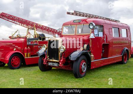1940-1949, Wartime Fire Engine, Leyland Body Leyland TLM BFR700, initialement destiné à être une échelle tournante stationnée sur Lytham Green, Blackpool, Royaume-Uni Banque D'Images