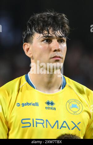 Salerne, Italie. 17 août 2024. Jacopo Desogus de L'AS Cittadella look lors de la Serie BKT entre l'US Salernitana 1919 et L'AS Cittadella au stade Arechi le 17 août 2024 à Salerne, italie (photo d'Agostino Gemito/Pacific Press) crédit : Pacific Press Media production Corp./Alamy Live News Banque D'Images