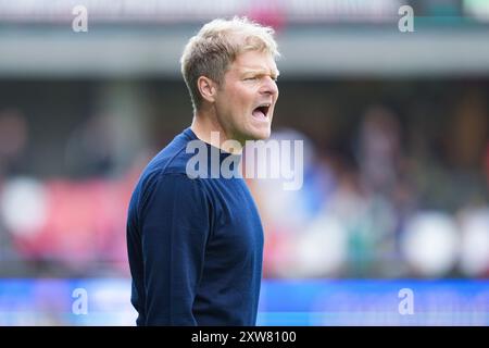 Silkeborg, Danemark. 18 août 2024. Jens Foensskov Olsen (entraîneur de la FCN) lors du match de Superliga entre Silkeborg IF et FC Nordsjaelland au JYSK Park à Silkeborg le dimanche 18 août 2024. (Photo : Claus Fisker/Ritzau Scanpix) crédit : Ritzau/Alamy Live News Banque D'Images