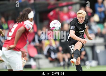 Silkeborg, Danemark. 18 août 2024. Conrad Harder (FCN 40) lors du match de Superliga opposant Silkeborg IF au FC Nordsjaelland au JYSK Park à Silkeborg le dimanche 18 août 2024. (Photo : Claus Fisker/Ritzau Scanpix) crédit : Ritzau/Alamy Live News Banque D'Images