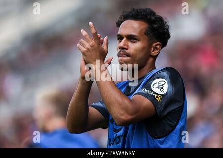 Fabio Carvalho de Brentford lors du match de premier League entre Brentford et Crystal Palace au Gtech Community Stadium, Brentford, dimanche 18 août 2024. (Photo : Tom West | mi News) crédit : MI News & Sport /Alamy Live News Banque D'Images