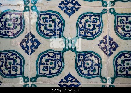 Les carreaux de céramique turque de la mosquée Rustem Pasha, Istanbul Banque D'Images