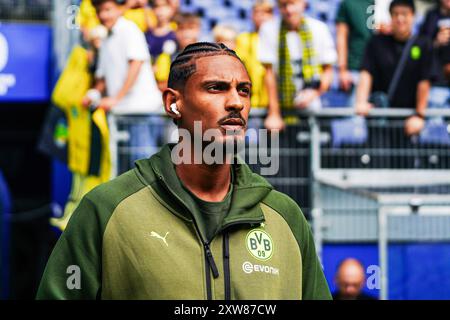 Sebastien Haller (Borussia Dortmund, #09) GER, 1. FC Phoenix Luebeck v. Borussia Dortmund, Fussball, DFB-Pokal, Runde 1, saison 2024/2025, 17.08.2024 Foto : Eibner-Pressefoto/Marcel von Fehrn Banque D'Images