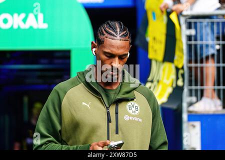 Sebastien Haller (Borussia Dortmund, #09) GER, 1. FC Phoenix Luebeck v. Borussia Dortmund, Fussball, DFB-Pokal, Runde 1, saison 2024/2025, 17.08.2024 Foto : Eibner-Pressefoto/Marcel von Fehrn Banque D'Images