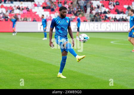 Aalborg, Danemark. 18 août 2024. Match de Superliga entre AAB et Broendby IF à Aalborg Portland Park à Aalborg dimanche 18 août 2024. (Photo : Henning Bagger/Scanpix 2024) crédit : Ritzau/Alamy Live News Banque D'Images