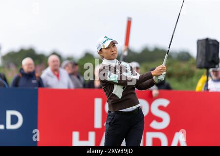 North Ayrshire, Écosse. 18 août 2024. Minjee Lee lors de la dernière manche de l’ISPS HANDA Women’s Scottish Open 2024 à Dundonald Links. Banque D'Images