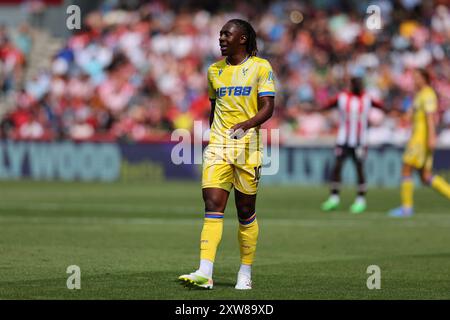 18 août 2024 ; Gtech Community Stadium, Brentford, Londres, Angleterre; premier League Football, Brentford contre Crystal Palace ; Eberechi Eze de Crystal Palace Banque D'Images