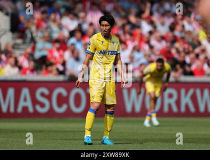 18 août 2024 ; Gtech Community Stadium, Brentford, Londres, Angleterre; premier League Football, Brentford contre Crystal Palace ; Daichi Kamada de Crystal Palace Banque D'Images