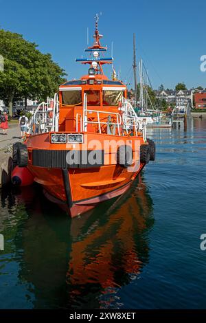 Bateau-pilote, port, Laboe, Schleswig-Holstein, Allemagne Banque D'Images