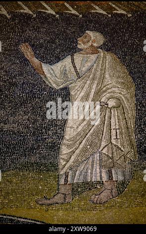 Mosaïque dans le mausolée de Galla Placidia, site du patrimoine mondial de l'UNESCO, Ravenne, Emilie-Romagne, Italie Banque D'Images