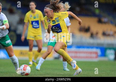 Vienne, Autriche. 18 août 2024. Vienne, Autriche, 18 août 2024 : Viktoria Hahn (21e FC de Vienne) en action lors du match de l'Admiral Frauen Bundesliga Vienne vs Neulengbach Tom Seiss/SPP (Tom Seiss/SPP) crédit : SPP Sport Press photo. /Alamy Live News Banque D'Images