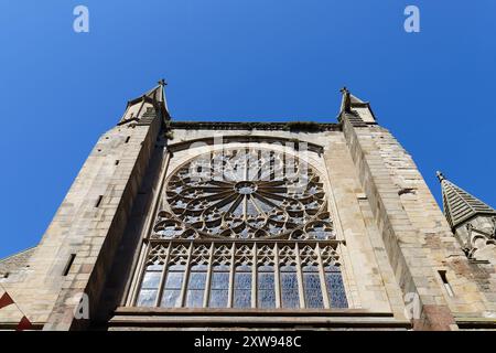 Rosace cathédrale Saint-Malo, Bretagne , France Banque D'Images