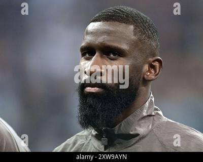 VARSOVIE - Antonio Rudiger du Real Madrid CF lors de la Super Coupe de l'UEFA entre le Real Madrid CF et Atalanta BC au Stadion Narodowy le 14 août 2024 à Varsovie, Pologne. ANP | Hollandse Hoogte | GERRIT VAN KEULEN Banque D'Images