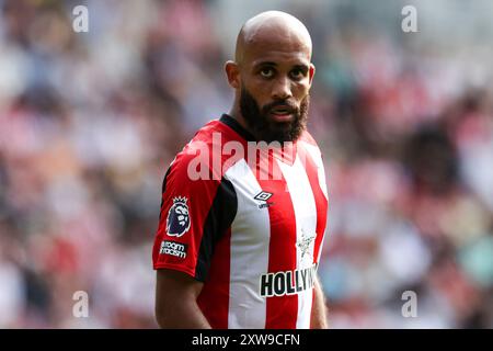 Bryan Mbeumo de Brentford lors du match de premier League entre Brentford et Crystal Palace au Gtech Community Stadium, Brentford, dimanche 18 août 2024. (Photo : Tom West | mi News) crédit : MI News & Sport /Alamy Live News Banque D'Images