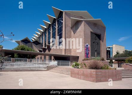 Glendale First United Methodist Church, milieu du siècle, moderne, architecture, bâtiment, Glendale, église, Los Angeles, Californie, États-Unis Banque D'Images