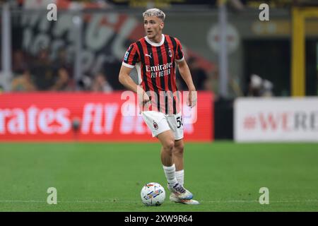 Milan, Italie. 17 août 2024. Alexis Saelemaekers de l'AC Milan lors du match de Serie A à Giuseppe Meazza, Milan. Le crédit photo devrait se lire : Jonathan Moscrop/Sportimage crédit : Sportimage Ltd/Alamy Live News Banque D'Images