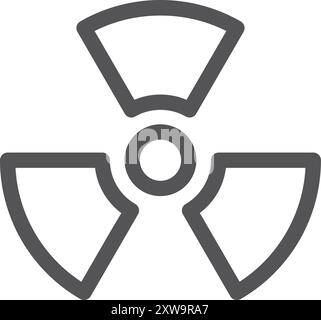 Panneau de danger radioactif. Symbole de danger. Panneau de protection Illustration de Vecteur