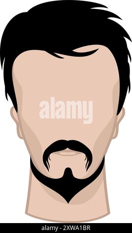 Mode coupe de cheveux masculin. Logo Barbershop. Salon de coiffure Illustration de Vecteur