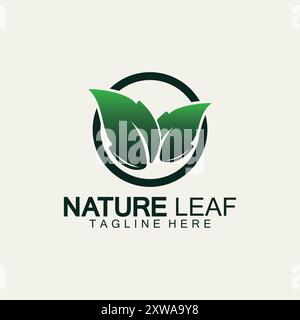 Logos de feuille verte nature écologie icône vecteur élément Illustration de Vecteur