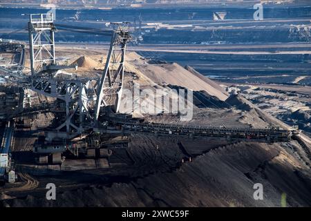 Mine de charbon à ciel ouvert de Tagebau Garzweiler, Rhénanie du Nord-Westphalie, Allemagne © Wojciech Strozyk / Alamy Stock photo Banque D'Images