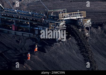 Mine de charbon à ciel ouvert de Tagebau Garzweiler, Rhénanie du Nord-Westphalie, Allemagne © Wojciech Strozyk / Alamy Stock photo Banque D'Images