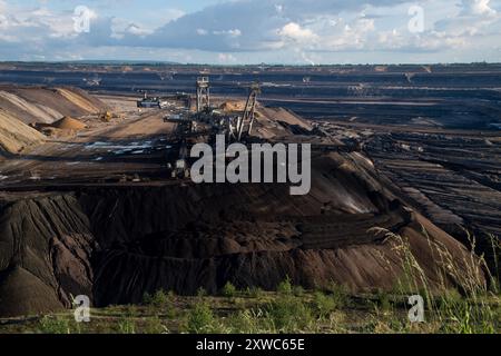 Mine de charbon à ciel ouvert de Tagebau Garzweiler, Rhénanie du Nord-Westphalie, Allemagne © Wojciech Strozyk / Alamy Stock photo Banque D'Images