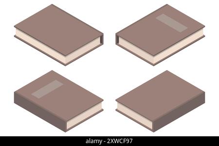 Une collection de livres magnifiquement illustrés dans diverses orientations pour les projets médiatiques et l'éducation. Illustration vectorielle. SPE 10. Illustration de Vecteur