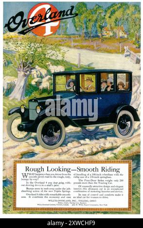 1920 annonce voiture Overland 4 - Willys-Overland Banque D'Images