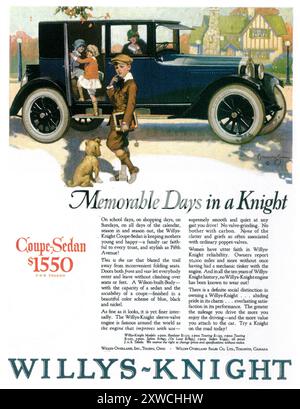 Annonce Willys Knight six voitures 1924 - « Journées mémorables » Banque D'Images