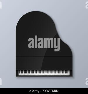 Icône de piano à queue pour le contenu musicrelated, avec des mots-clés art, classique, élégant, harmonie, mélodie, musique, musicien Illustration de Vecteur