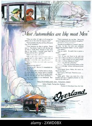 1921 Willys Overland annonce - 'la plupart des automobiles sont comme la plupart des hommes.' Banque D'Images